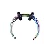 New 2026 1 Piece Surgical Ox Horn Vintage Nose Septum Hoop Rings Ear Clicker Horseshoe Taper Piercing Body Jewelry Fashion Trendy Accessories Creative Gift