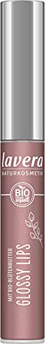 lavera Glossy Lips - Noisette Nude 03 - Effet brillant - Cosmétique naturel - Nourrissant avec de l'huile de jojoba bio et du beurre de fleur bio - Sans gluten - Sans silicone - 5,5 ml