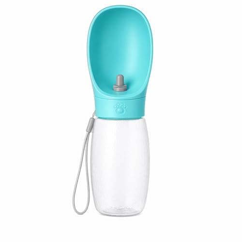 Botella de Agua para Perros 500 ml KESYAH, Bebedero Portátil Antifugas con Retorno de Agua, Dispensador de Viaje con Uso a Una Mano, Ideal para Paseos y Coche
