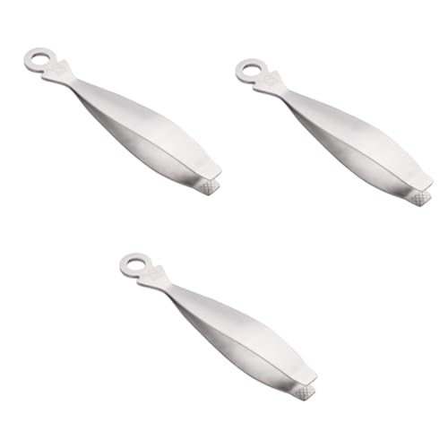 Cabilock 3 Pz Clip a Lisca di Pesce Pinzette Piatte Strumento per La Rimozione Dell'osso del Perno Pinzette per Placcatura Pinze a Lisca di Pesce Pinzette da Osso Acciaio Inossidabile