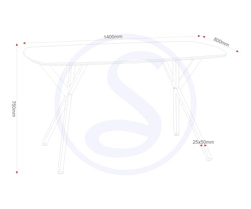 Seconique Athens Rectangular Dining Table in Concrete Effect - Image 3
