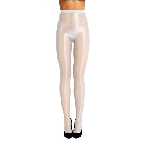 Image of HongH Plus Size Women's 60D Oil Shiny Glossy Pantyhose Shaping Stockings Sexy Flash Socks Ultra Stretch Tight Sheer Leggings