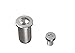 Montour Line MX630SK Set of 2 Retractable Belt Barrier Stanchion, Mini Socket Base, Polished Stainless Steel Post (13 ft Red Belt)