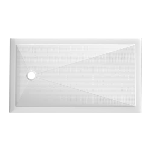 Image of DeerValley 60 inchL X 34 inchW Left Drain Shower Base in White
