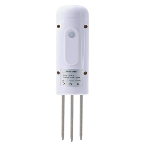 Dasfie Probador de suelo inteligente inalámbrico para automatización de jardín, detector de riego, alertas de aplicación, sensor de humedad, higrómetro, funciona con WiFi, termómetro higrómetro para