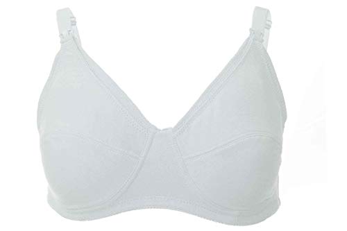 Joliness Damen Still BH mit Cups mit Clip Verschlüssen Weiß 80 B Joliness Damen Still BH mit Cups mit Clip Verschlüssen Weiß 80 B