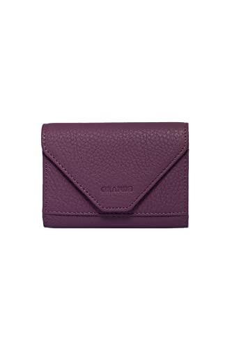 Image of grande 3639 Card Cases, Purple, 4.13*3.15*0.60, Leather Card Holder With Magnetic Closure, Small Women Accordion Wallet