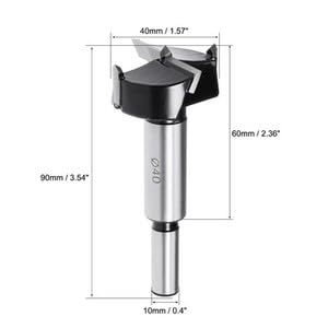 #US Forstner Drill Bits, 40mm Diameter, 10mm x 30mm Shank