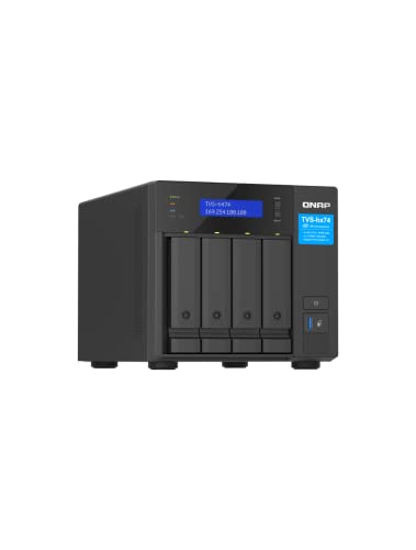 Image of QNAP TVS-h474-PT-8G-US 4 Bay High-Speed Desktop NAS with Intel Pentium Gold 2-core CPU, 8GB DDR4 Memory, 2.5 GbE Networking and PCIe Gen 4 expandability (Diskless)