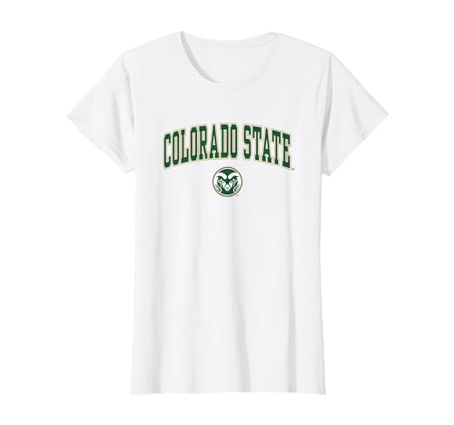 Colorado State Rams Womens Arch Over White T-Shirt