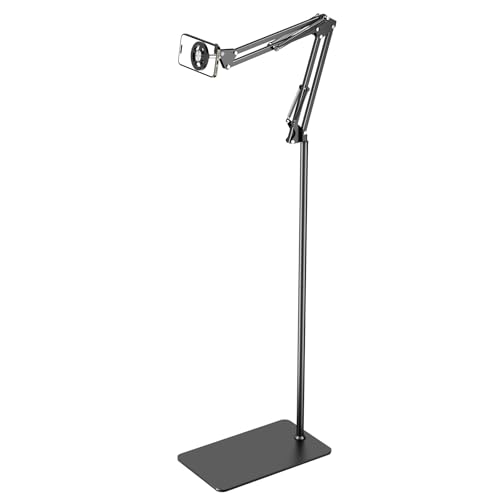 LenTok Magnetic Bed Phone Holder for Laying Down, Bedside Floor Stand with Adjustable Arm for iPhone, Headboard Phone Mount for Reading Watch Movies by LenTok - Used condition - US$27.77
