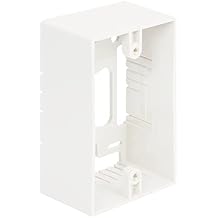 ICC Surface Mount Back Box, Single Gang, Raceway Compatible for Voice, Data, CATV, Fiber, Audio, and Video, White