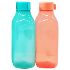 Tupperware Aquasafe Fliptop lot de 4 gourdes carrées étanches de 1000 ml