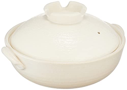 萬古焼 土鍋 8号 白刷毛目 27-911