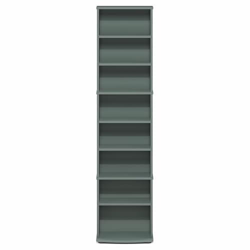 Furinno Jaya DVD Shelf, 8-Tier Tall Narrow CD Rack, Media Shelf with Adjustable Shelves, DVD Storage Cabinets for CD Blueray Game Disc, Easy Assembly, for Living Room, Home Office, Sage Green by Furinno - Image 7