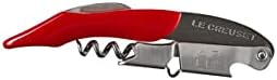 Le Creuset 3-In-1 Waiter's Corkscrew, Bottle Opener and Foil Cutter, For wine and beer, Stainless steel/ABS plastic, WT 130, Cerise, 49132000600102