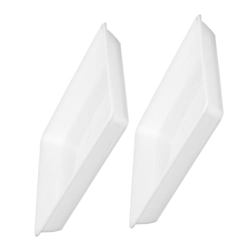 Yardwe Bandejas de Goteo Cuadradas para Macetas 25 Cm Blancas, 2 Piezas, Platillos de Plástico para Plantas Suculentas y Bonsáis, Aptas para Interior y Exterior, Alta Resistencia