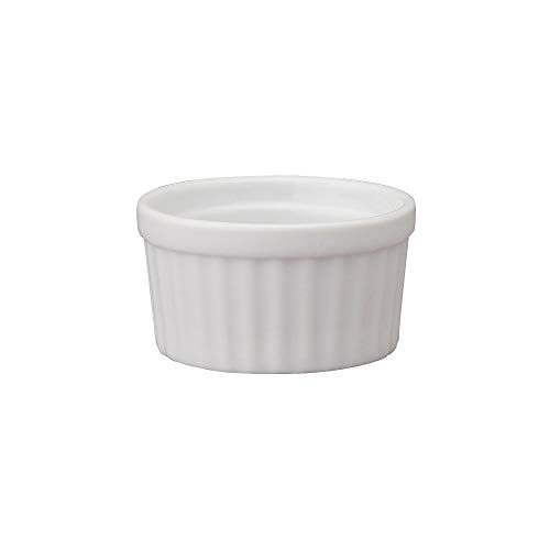 HIC Kitchen Mini Butter Crock Ramekin, Fine Porcelain, For Serving Butter, Condiments, Toppings, 1-Ounce Capacity, Set of 6