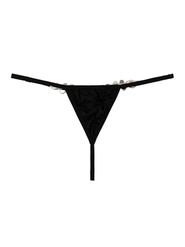Image of RoseSeek Women's Sparkling Butterfly Chain Underwear Low Rise Cheeky G String Panty