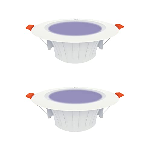 Image of FYBROS Aluminum Silvio Plus 9W Ceiling Lights for Hall, 80 mm LED Light for Home, Blue LED Ceiling Lights for Home, Junction Box Lights for Living Room, Small LED Light for Room, Warm Indoor Lighting