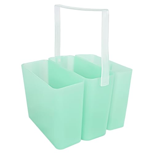 Image of Brush Washing Bucket, Three-in-one Plastic Bucket Painting Brush Holder, Portable Detachable Multifunction Paint Brush Washing Bucket for Watercolor Outdoor Indoor Painting (Green)
