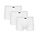 Produktbild Atlantic Herren Boxer-Shorts Unterhosen aus Baumwolle | 3er Pack | 95% Cotton Männer Unterwäsche von höchster Qualität | Bequem & Flexibel | XL | Weiß mit Weißem Bund