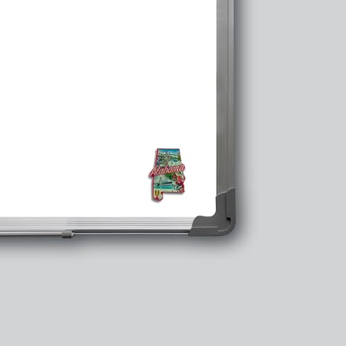 Imán decorativo Alabama en resina rectangular pequeño miniatura 6