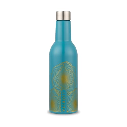 Image of CLAY CRAFT VACBOTT Ivy Wine Double Walled|18 Hours Hot and 24 Hours|Cold Vacuum Insulated Flask Bottle|2 Piece, 1000 ml Steel Bottles for Travelling|BPA-Free|BIS Certified|1Year Limited Warranty