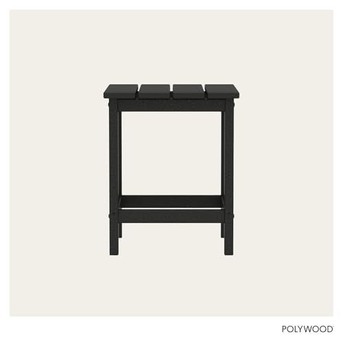 Image of POLYWOOD Long Island 18 inch Side Table, Black