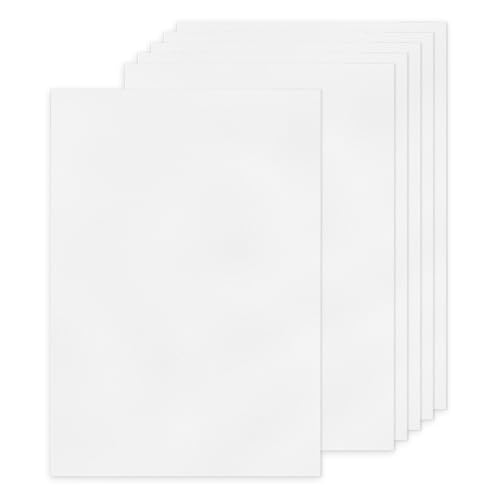 xiaoxiaozhijia 6 Stück Kunststoffplatte Weiß,DIN A4(21x297 mm) PP-Platte,1mm dick,für Modellierung,Heimdekoration,Basteln