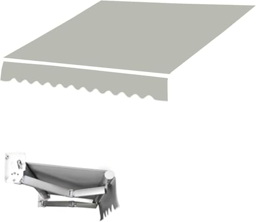 Pare-soleil et store de terrasse rétractable manuel gris 3x2,5m sans cadre