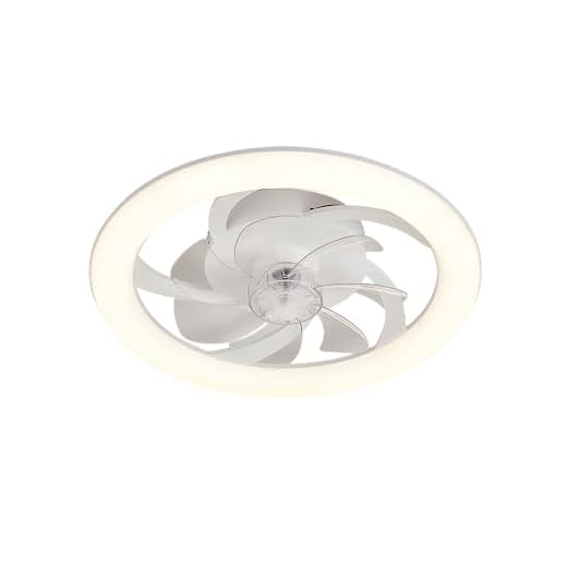 DUPI Ventilador de Techo con Luz LED TURBO AIR | Motor DC Silencioso 13W | 6 Velocidades | Control Remoto y App | Luz Regulable 3000K-6500K | Modo Invierno/Verano | PVC | Blanco