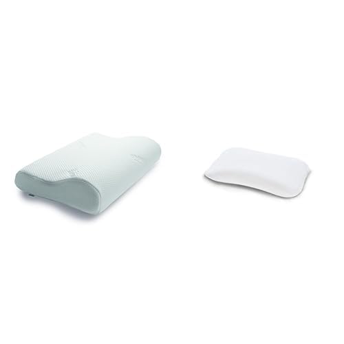 Oreiller ergonomique TEMPUR contre le mal de dos et de nuque en mousse blanche de forme M