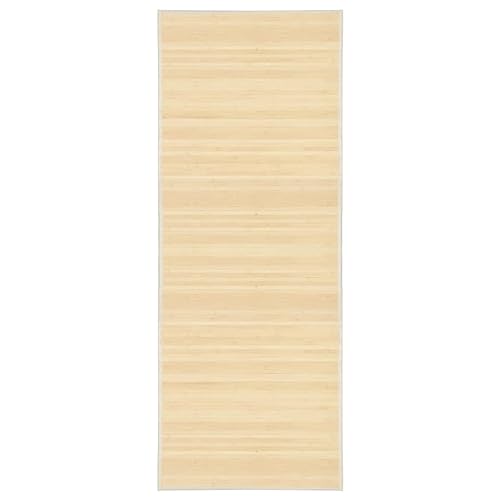vidaXL Alfombra, Estera Rectangular de Suelo, Alfombra Antideslizante Decorativa para Salón, Estilo Rústico, Bambú Color Natural 80x200 cm
