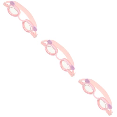 Lunettes de natation antibuée enfant lot de 3 étanches avec strap élastique réglable