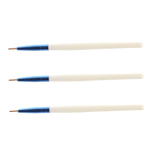 ELAYARD 3個 アイライナーブラシ アクセサリーヘッドレスト 花ペン ボールペン 丸い加湿器 メイクアップブラシアプリケーター アイメイクブラシ プラスチック、ポリエステル繊維 白い