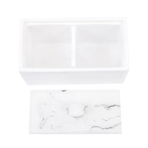 iplusmile 大理柄収納ボックス 小物整理用コッパッドケース 綿棒収納ケース ネイルツールオーガナイザー