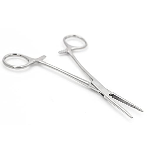 MABIS Kelly Forceps, Medical Forceps, Locking Forceps, Silver, 5.5"