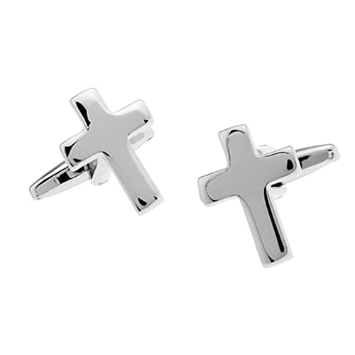 Gemelos de latón pulido con diseño de cruz de alta calidad