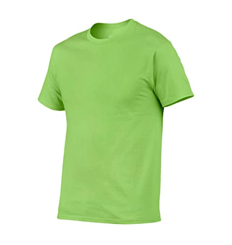 T-shirt 100% coton de qualité supérieure pour homme couleur vert clair