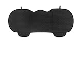 Sylvil Car Back Seat Cover, Anti-Slip Automotive Long Rear Seat Protectors with Storage Pocket, Breathable Comfortable Back Seat Cushion Pad Mat, Universal Car Accessories (Back Black)