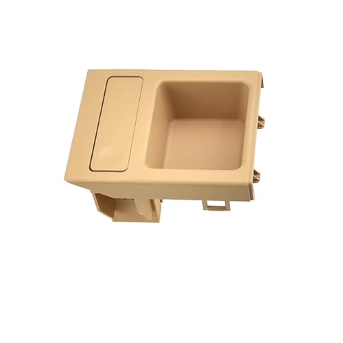 Boîte de rangement double trou pour BMW E46 1999-2006 avec porte-gobelet beige