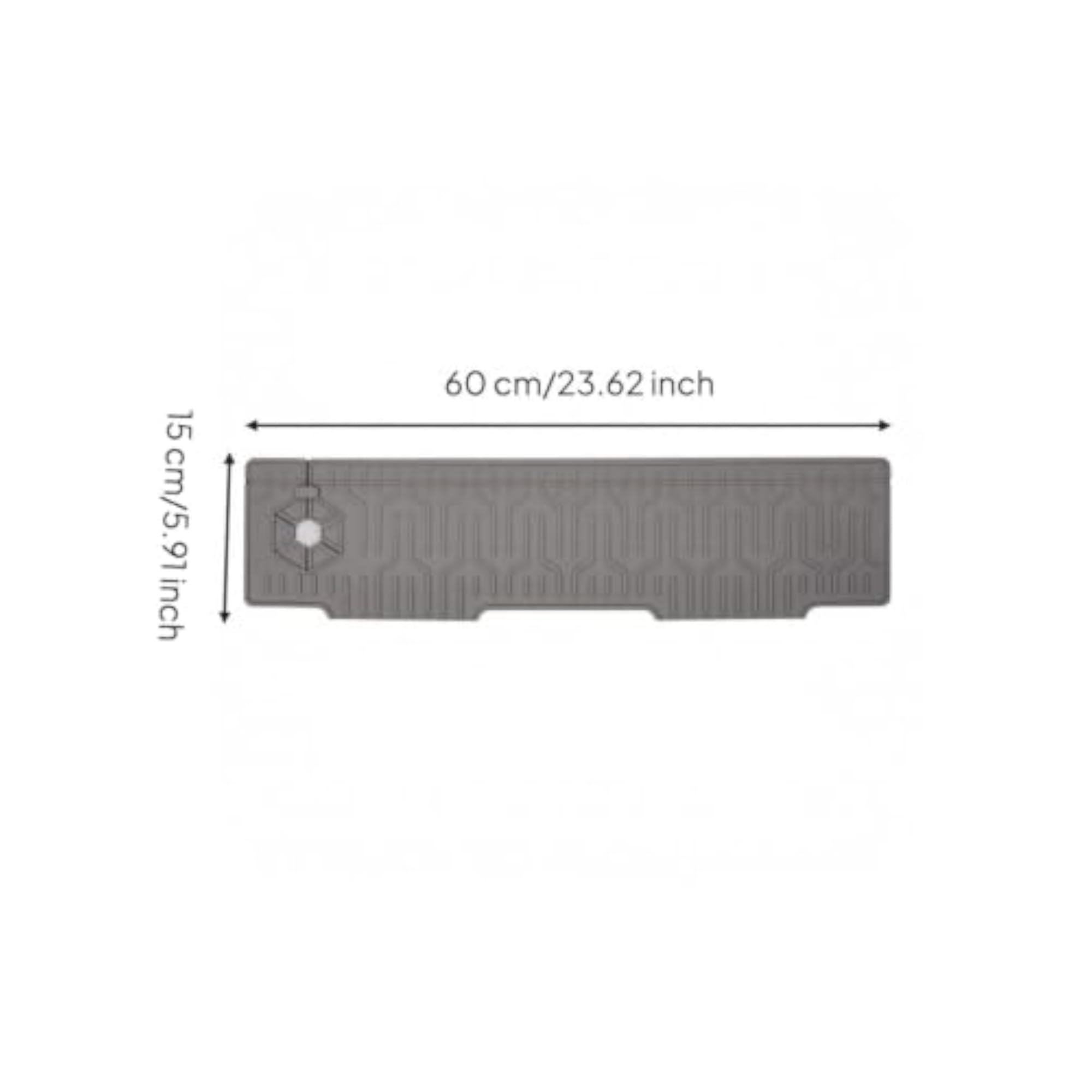 Silicone Faucet Splash Mat for Kitchen Sink, Textured Reversible