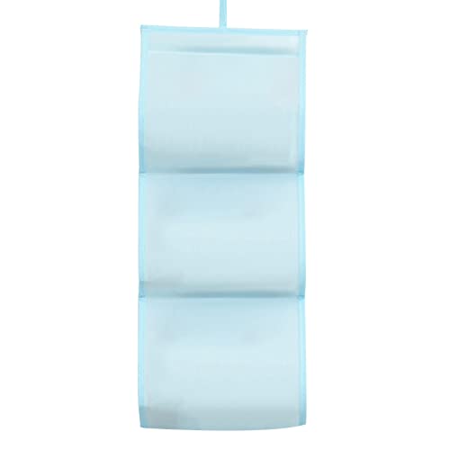 dragonaur-home decor Bolsa de almacenamiento de papel higiénico conveniente translúcido organizador de papel higiénico impermeable multifunción azul 3 rejilla Cover