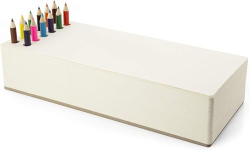 Three by Three Seattle jOTBLOCK Rectangular Chunky Sketchpad: with 12 Colored Pencils for Memos, Notes, Drawings, Letters & Office (380 Sheets)