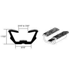 Coulisse de vitre en caoutchouc pour supprimer les vibrations