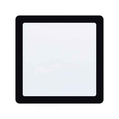 Painel Plafon Preto 25w Quadrado Sobrepor Branco Quente 3000k Led Gesso Luz Amarela Decoração 28x28 Bivolt