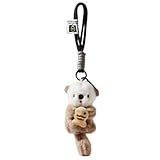 MGQFY Otter Plush Keychain,Cute Plush Bag Charm for HandBag Backpack Funny Fashion Bag Accessories for Women Teens Animal Lovers