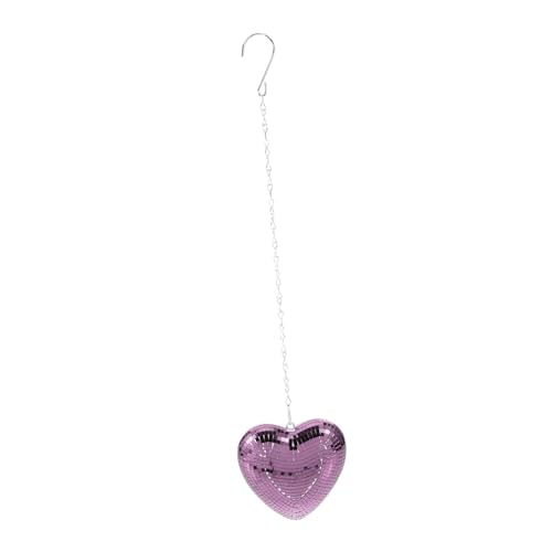 Adorno colgante en forma de corazón para fiestas de discoteca, espejo reflectante para bodas, cumpleaños y festivales, decoración encantadora que crea una atmósfera deslumbrante miniatura 4