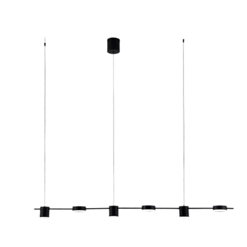 Luminaire de salle à manger noir suspension plafonnier grand format 153cm